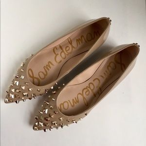 NWT Sam Edelman Savana Embellished Nude Flat